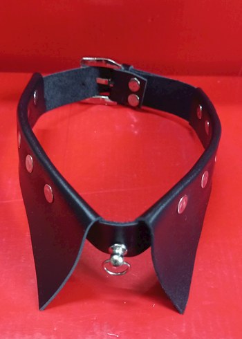  Beden Siyah Deri Gotik Tokalı Kadın Choker