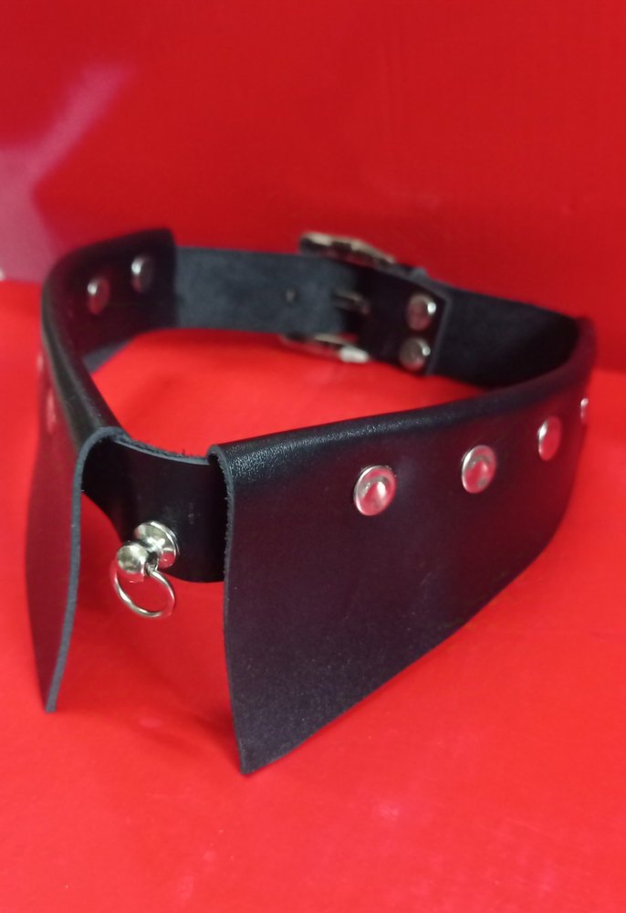 Siyah Deri Gotik Tokalı Kadın Choker - Görsel 3