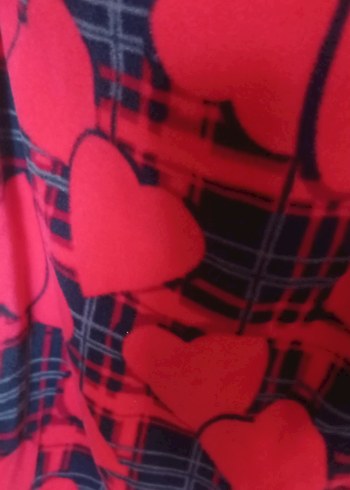 Kadın Kırmızı Desenli Uzun Kollu sabahlık - Görsel 5