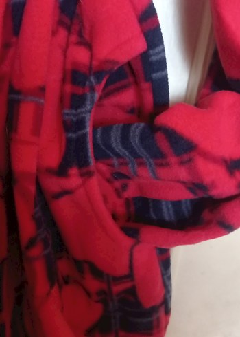 Kadın Kırmızı Desenli Uzun Kollu sabahlık - Görsel 7