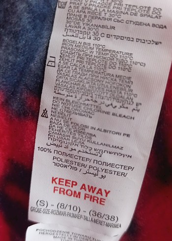 Kadın Kırmızı Desenli Uzun Kollu sabahlık - Görsel 8