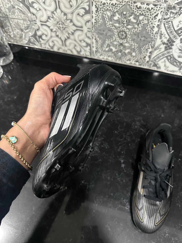 Siyah Gri Erkek Futbol Ayakkabısı - Görsel 4