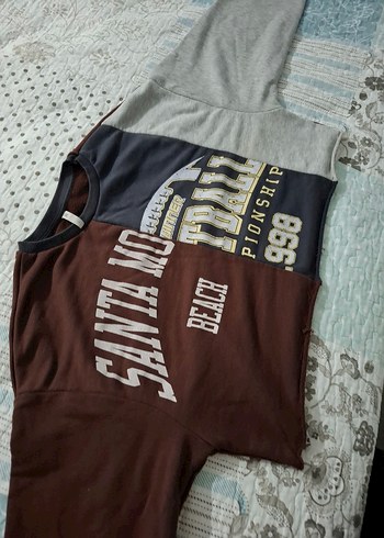 l Beden Kadın Kahverengi Baskılı Sweatshirt