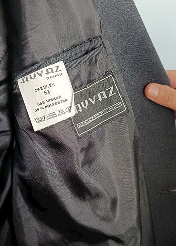 Siyah Erkek Düz Kesim Takım Elbise Ceket - Görsel 5