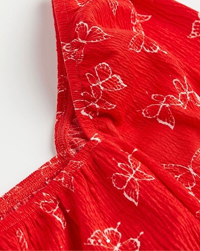H&M H&M bağcılar detaylı krep bluz
