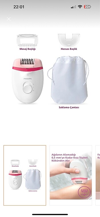 Philips BRE255/05 kablolu epilatör