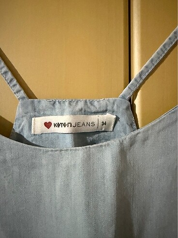 Koton Koton denim sırt detaylı bluz