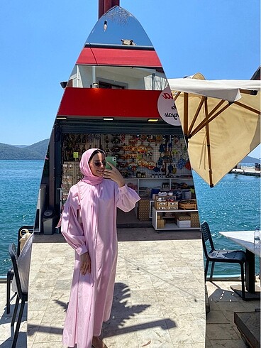 l Beden pembe Renk Pembe elbise