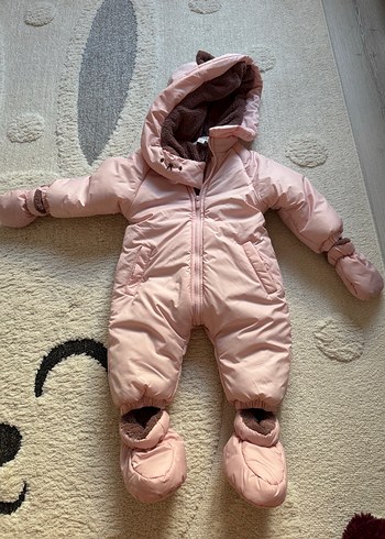 Peluş Detaylı Pembe Bebek Tulumu - Görsel 2