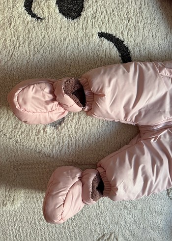 Peluş Detaylı Pembe Bebek Tulumu - Görsel 4