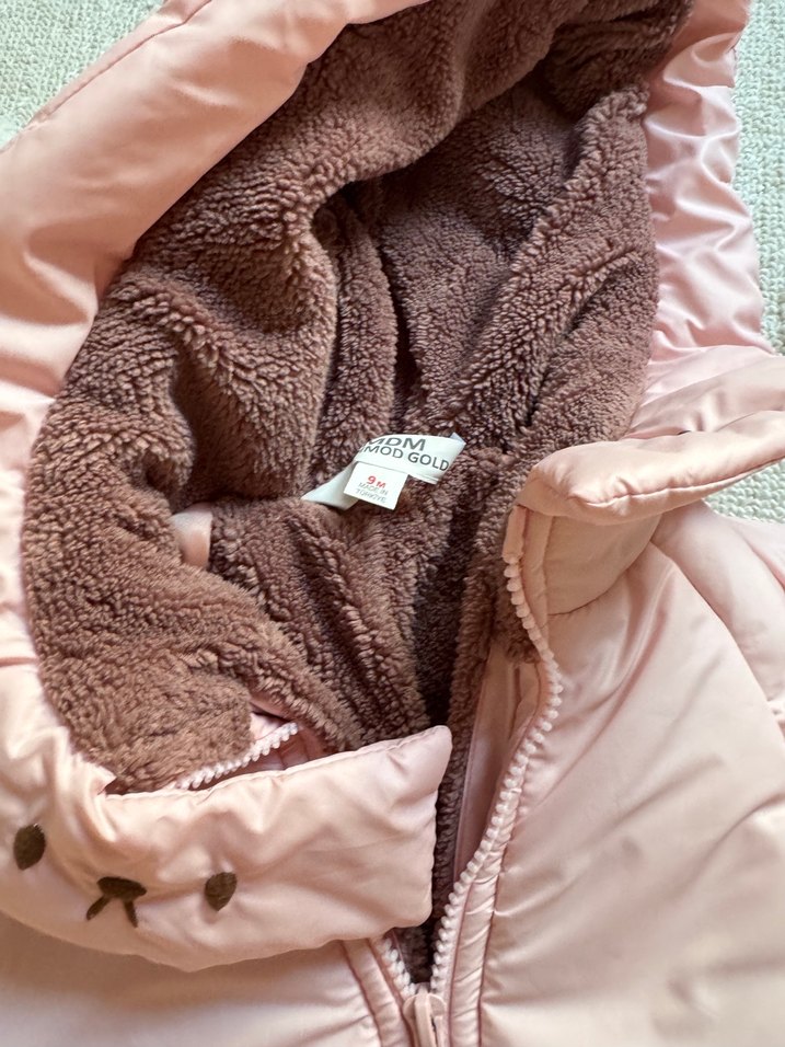 Peluş Detaylı Pembe Bebek Tulumu - Görsel 5