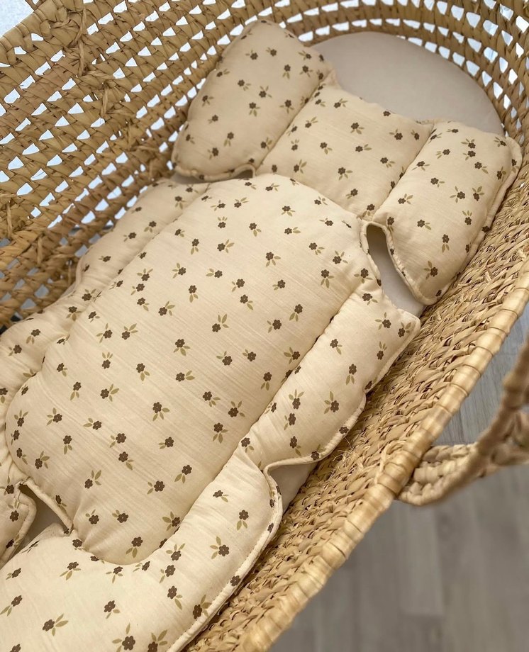 Nakışlı Beyaz Emzirme ve Hamile Yastığı puset minderi puset örtü - Görsel 4
