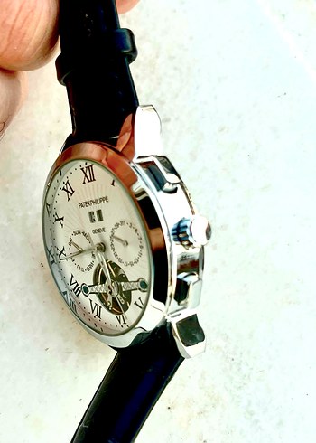 Patek Philippe Klasik Erkek Saati Beyaz Kadran - Görsel 9