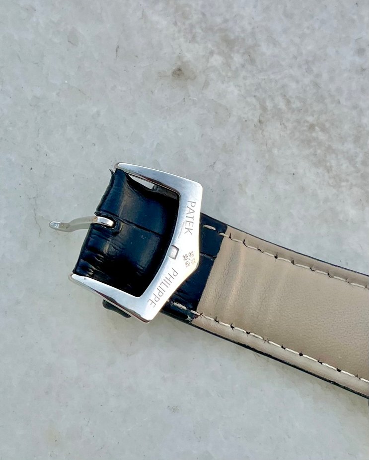 Patek Philippe Klasik Erkek Saati Beyaz Kadran - Görsel 4