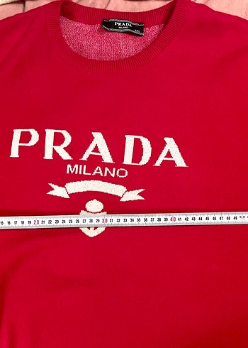 PRADA  Milano kazak 2XL kırmızı - Görsel 8