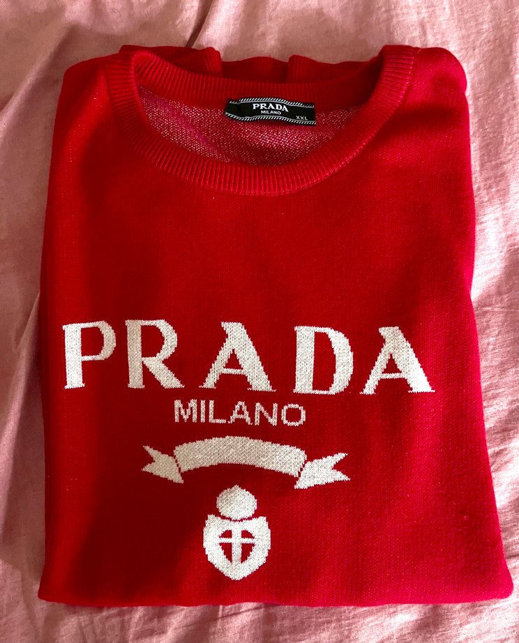 PRADA  Milano kazak 2XL kırmızı - Görsel 5