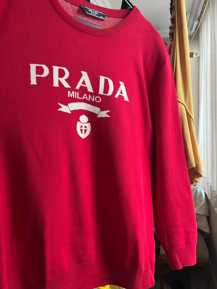 PRADA  Milano kazak 2XL kırmızı - Görsel 4