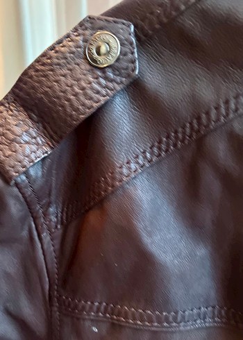 Deri  Erkek Ceket 2XL Acı kahverengi - Görsel 5