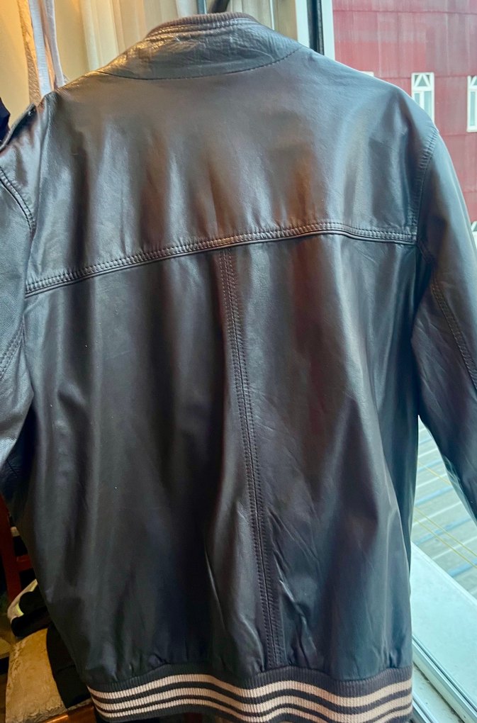 Deri  Erkek Ceket 2XL Acı kahverengi - Görsel 2