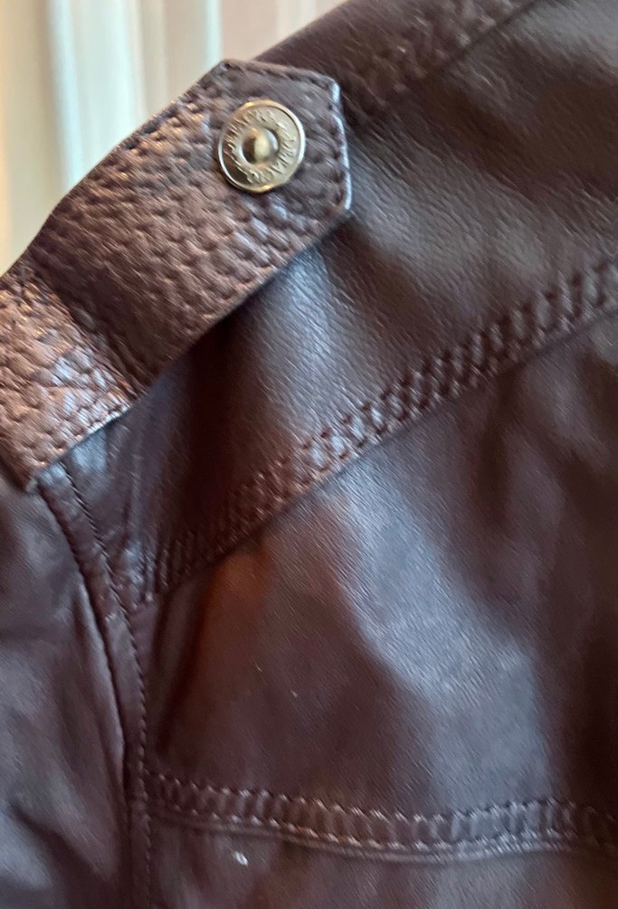 Deri  Erkek Ceket 2XL Acı kahverengi - Görsel 5