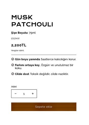 MAA ALTHAHAB Musk Patchouli  edp 75 mg - Görsel 8