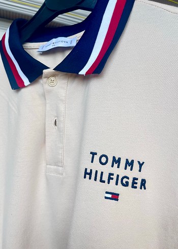 Tommy Hilfiger Bej Polo Tişört 2XL - Görsel 3