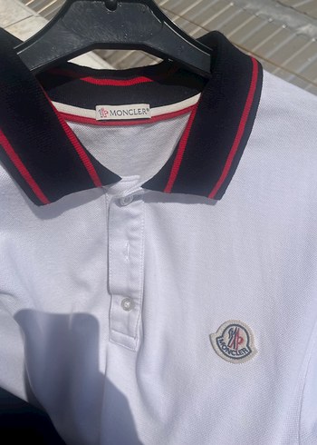 2xl Beden Moncler Beyaz Erkek Polo Tişört 2XL