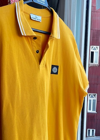 Stone Island Koyu sarı 2XL  Erkek Polo Tişört - Görsel 4