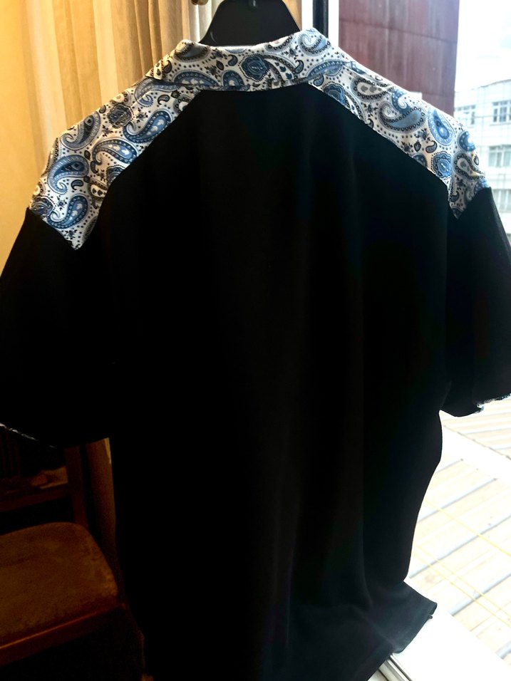 ETRO Polo yaka 2XL siyah tişört — görsel 3/7