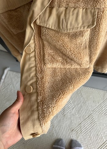 LC Waikiki Bej Mini Düğmeli Kadın ceket