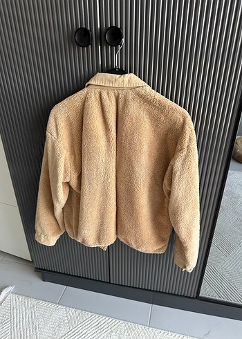 m Beden Bej Mini Düğmeli Kadın ceket