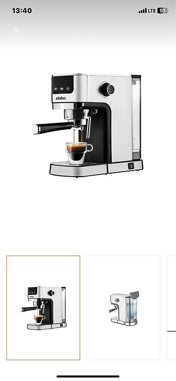 Sinbo espresso kahve makinesi