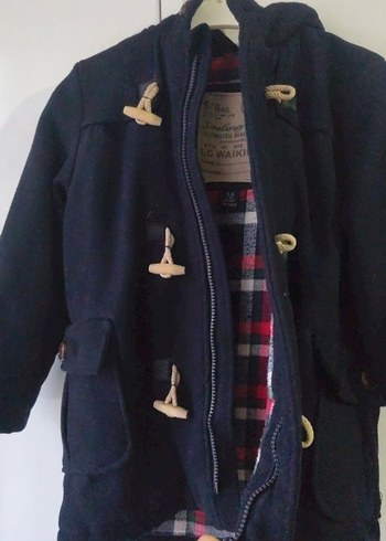 Erkek Çocuk Lacivert Düğmeli Mont - Görsel 2