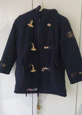 Erkek Çocuk Lacivert Düğmeli Mont - Görsel 3