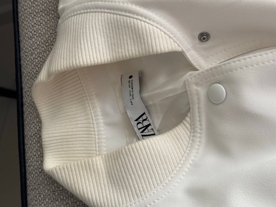 Beyaz Bomber kadın Ceket - Görsel 3