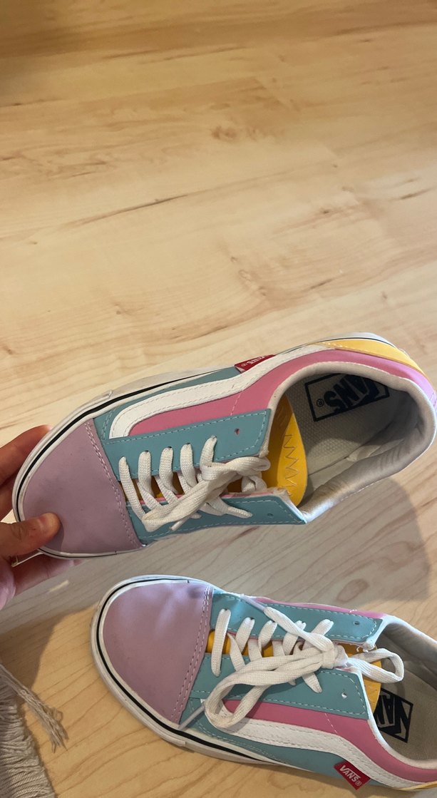 Renkli Bağcıklı Kadın Spor Ayakkabı - Görsel 2