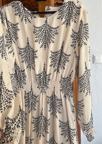 Uzun Kol Bohem Desenli Salaş Elbise - Görsel 3