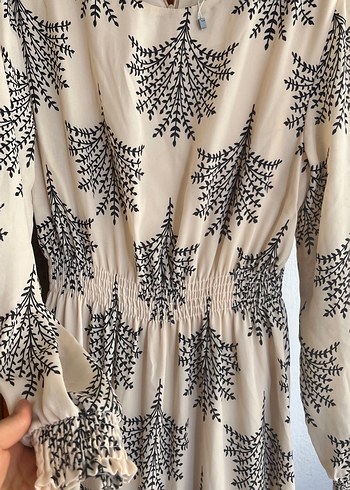 Uzun Kol Bohem Desenli Salaş Elbise - Görsel 4