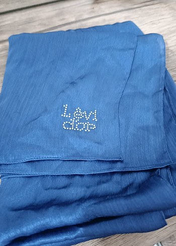 Uzun Kollu Mavi Gotik Nakışlı Abiye Elbise - Görsel 3