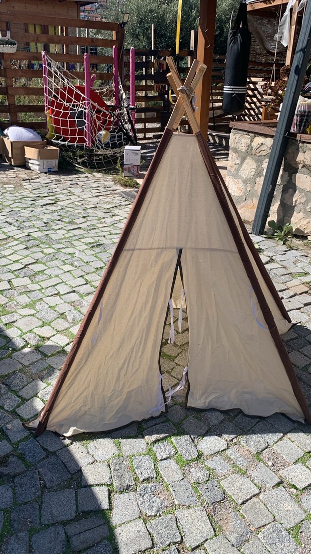 Kahverengi Çocuk Oyun Çadırı - Görsel 2