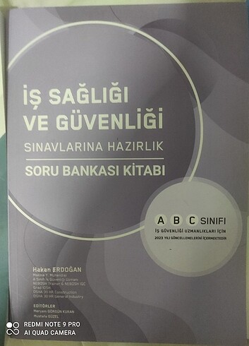 Hakan erdogan B sinifi is sagligi ve guvenligi kitaplari