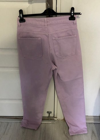 Lila Mom Fit kot pantolon - Görsel 2
