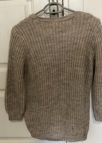 Kadın Kahverengi Triko Kazak - Görsel 3