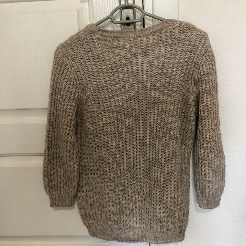 Kadın Kahverengi Triko Kazak - Görsel 3