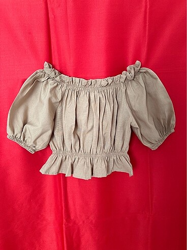 Poplin crop bluz