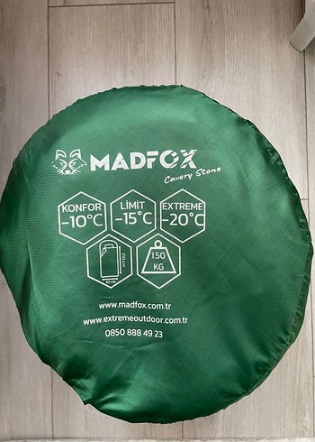  Beden Madfox Cavery Stone Uyku Tulumu -20 C - Yeşil