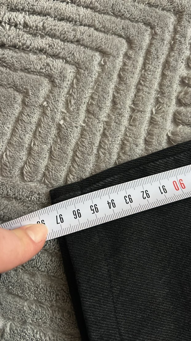 Siyah Midi Boy Düğmeli Kadın Kot Pantolon - Görsel 2