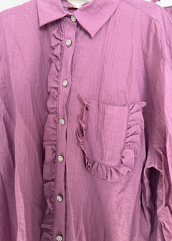 Lila Düğmeli Uzun Kollu Erkek Pijama Takımı - Görsel 3