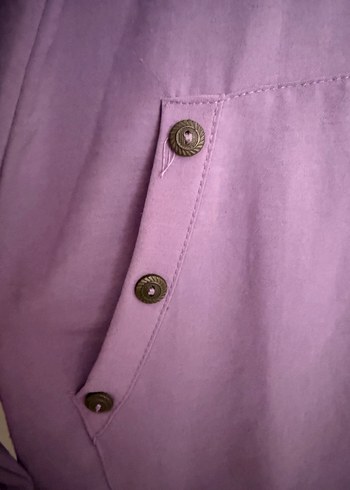 Uzun Mor Kapüşonlu Kadın kap - Görsel 4