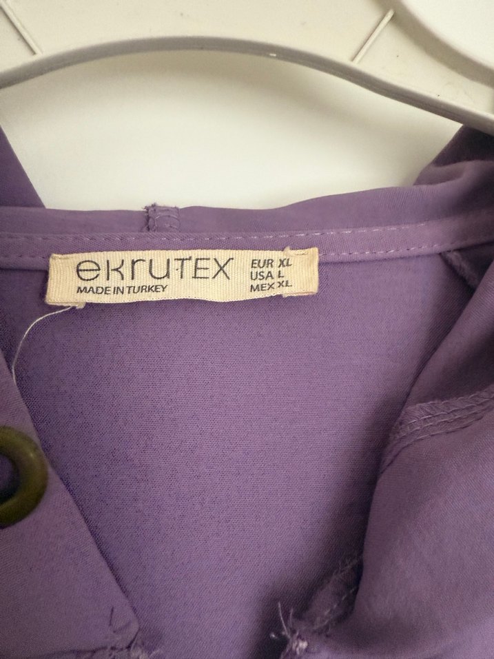 Uzun Mor Kapüşonlu Kadın kap - Görsel 5